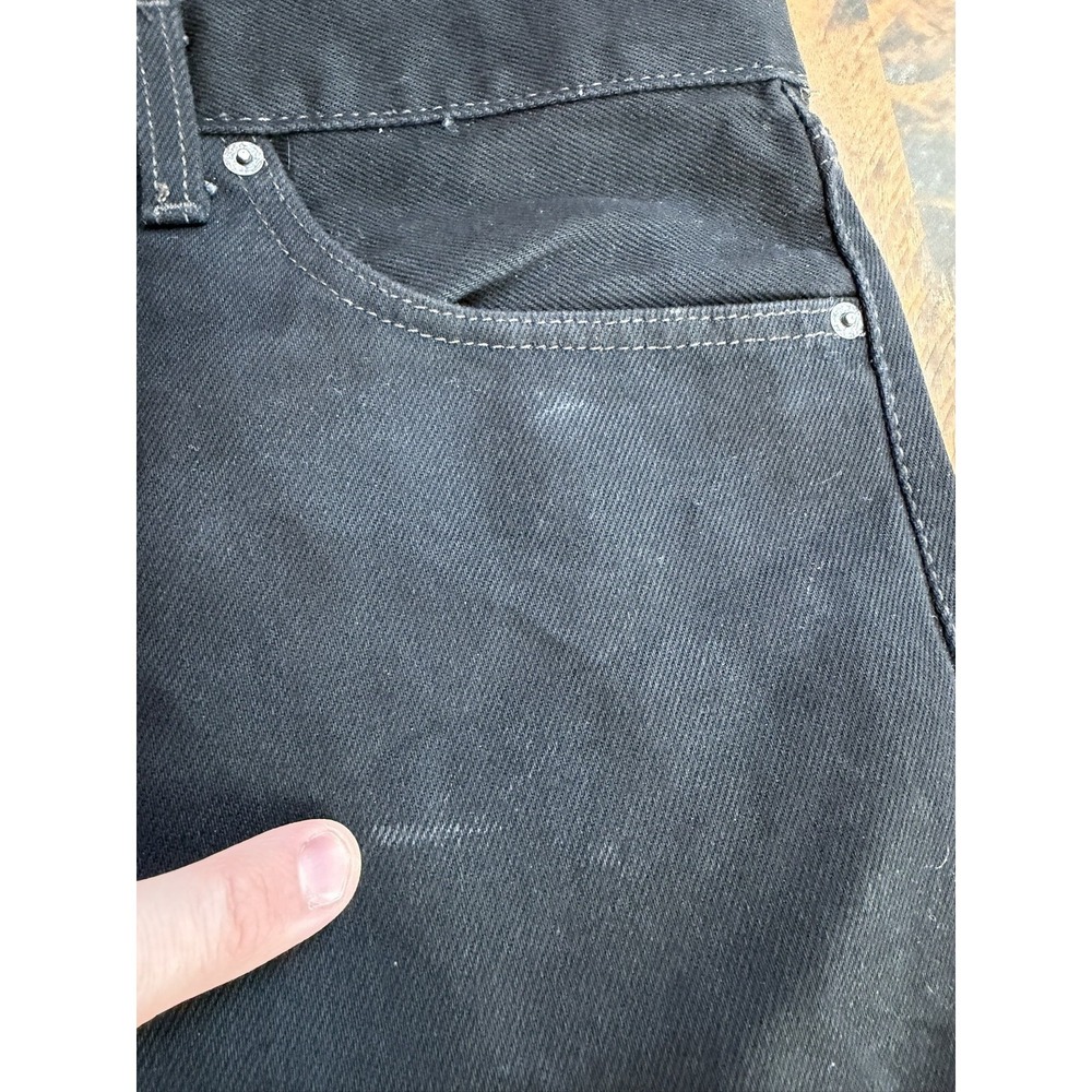 Levi's 505 Jeans Mens 40x32 Black Regular Fit Straight Leg Denim Zip Fly Cotton - Picture 3 of 12
